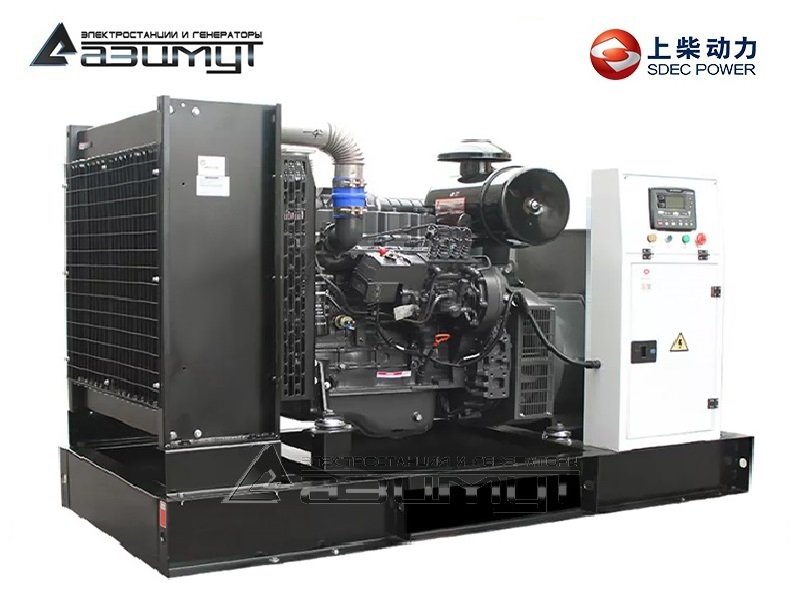 Дизельный генератор АД-200С-Т400-2РМ5 SDEC мощностью 200 кВт (380 В) открытого исполнения с автозапуском (АВР)