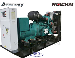 Дизель генератор 300 кВт Weichai АД 300С-Т400-1РМ7