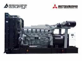 Дизель генератор АД-1000С-Т400-1РНМ8C MITSUBISHI-SME мощностью 1000 кВт в контейнере