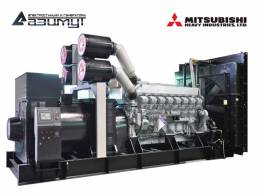 Дизель генератор 1800 кВт Mitsubishi - дизельная электростанция ДЭС-1800 кВт АД-1800С-Т400-1Р Мицубиси (Митсубиси)