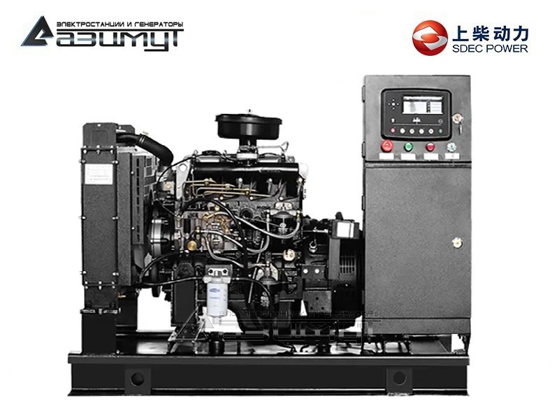 Дизельный генератор АД-12С-230-2РМ50 SDEC мощностью 12 кВт (220 В) открытого исполнения с автозапуском (АВР)