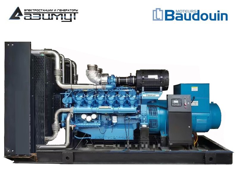 Дизельный генератор 1200 кВт Baudouin Moteurs АД-1200С-Т400-2РМ9 с АВР