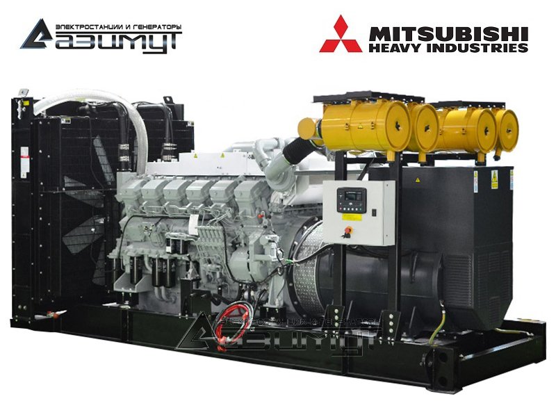 Дизельный генератор 1200 кВт Mitsubishi АД-1200С-Т400-1РМ8