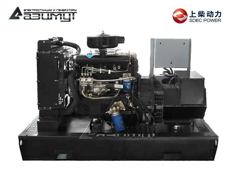 Дизельный генератор АД-20С-230-1РМ50 SDEC мощностью 20 кВт (220 В) открытого исполнения