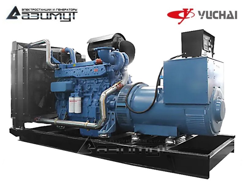 Дизельный генератор АД-200С-Т400-1РМ26 Yuchai мощностью 200 кВт открытого исполнения