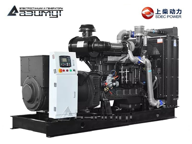 Дизельный генератор АД-250С-Т400-1РМ5 SDEC мощностью 250 кВт (380 В) открытого исполнения