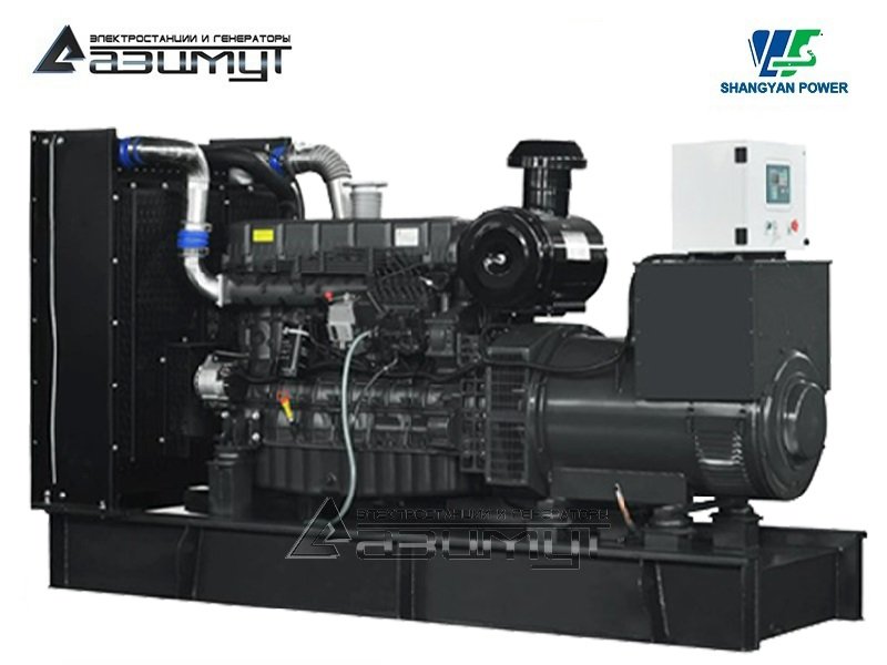 Дизельный генератор АД-280С-Т400-1РМ160 Shangyan мощностью 280 кВт открытого исполнения