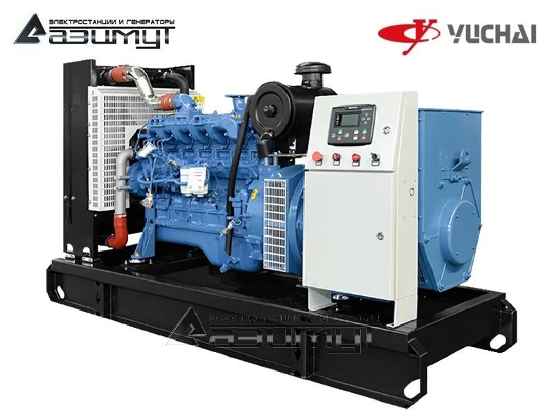 Дизельный генератор АД-300С-Т400-1РМ26 Yuchai мощностью 300 кВт открытого исполнения