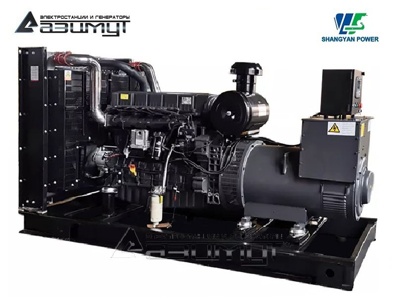 Дизельный генератор АД-320С-Т400-1РМ160 Shangyan мощностью 320 кВт открытого исполнения