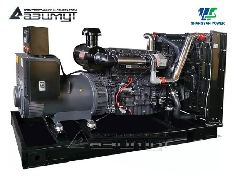 Дизельный генератор АД-320С-Т400-2РМ160 Shangyan мощностью 320 кВт открытого исполнения с автозапуском (АВР)