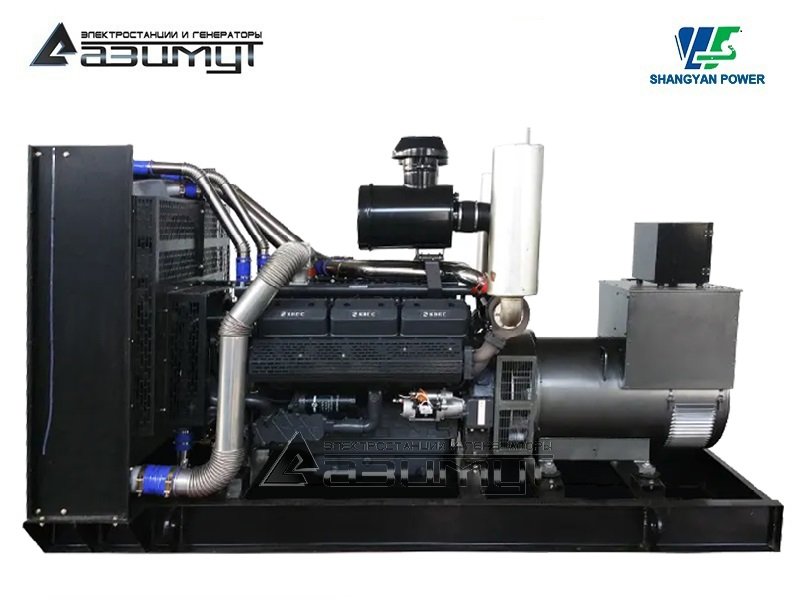 Дизельный генератор АД-350С-Т400-2РМ16 Shangyan мощностью 350 кВт открытого исполнения с автозапуском (АВР)