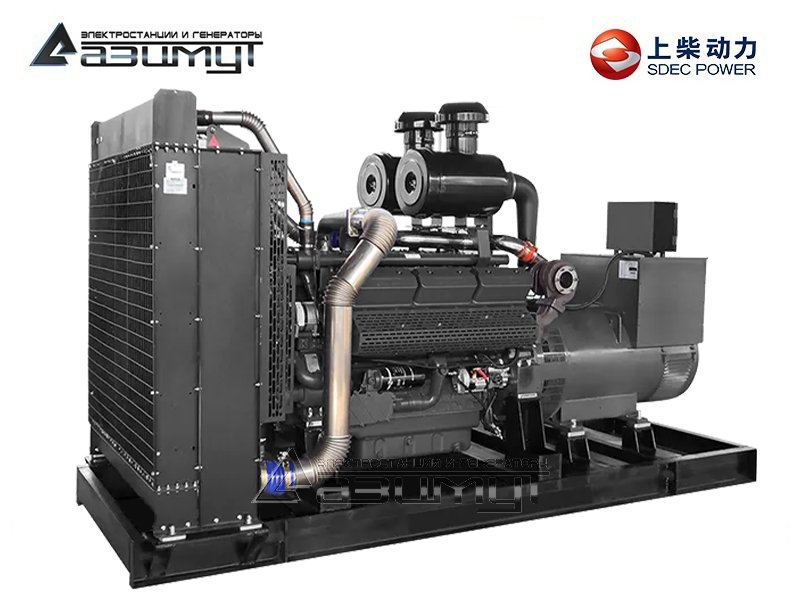 Дизельный генератор АД-350С-Т400-1РМ5 SDEC мощностью 350 кВт (380 В) открытого исполнения