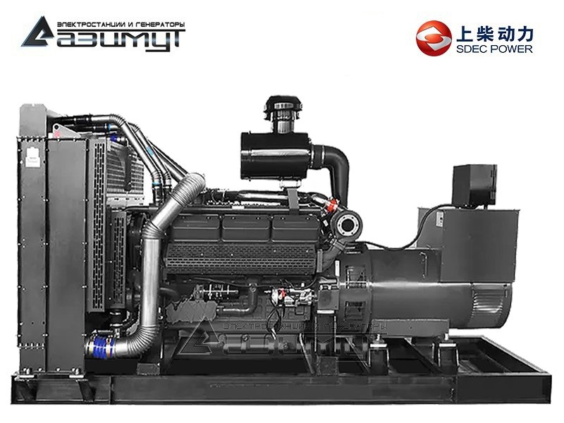 Дизельный генератор АД-350С-Т400-2РМ5 SDEC мощностью 350 кВт (380 В) открытого исполнения с автозапуском (АВР)