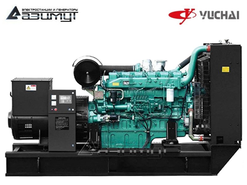 Дизельный генератор АД-360С-Т400-1РМ26 Yuchai мощностью 360 кВт открытого исполнения