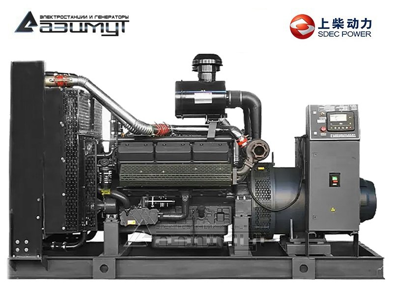 Дизельный генератор АД-360С-Т400-1РМ5 SDEC мощностью 360 кВт (380 В) открытого исполнения