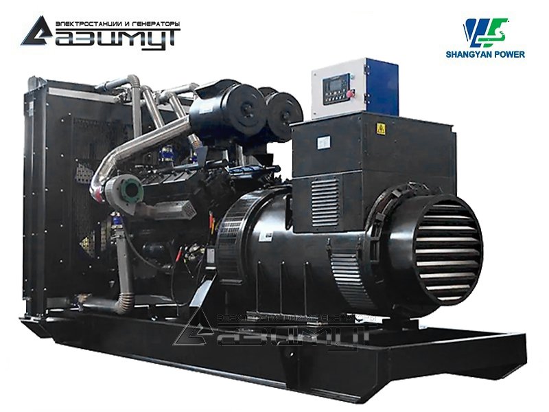 Дизельный генератор АД-400С-Т400-1РМ16 Shangyan мощностью 400 кВт открытого исполнения