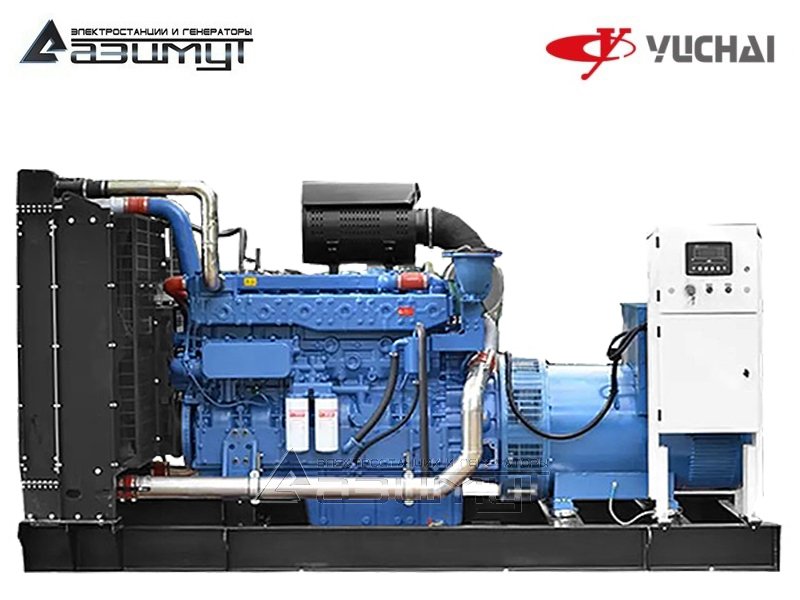 Дизельный генератор АД-400С-Т400-1РМ26А Yuchai мощностью 400 кВт открытого исполнения