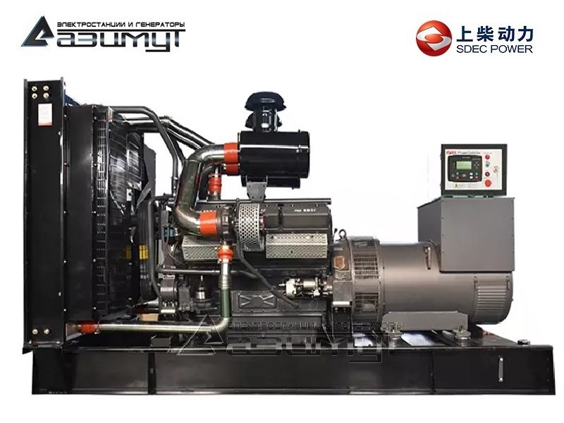 Дизельный генератор АД-400С-Т400-1РМ5 SDEC мощностью 400 кВт (380 В) открытого исполнения