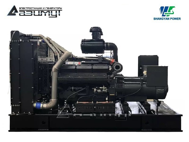 Дизельный генератор АД-450С-Т400-1РМ16 Shangyan мощностью 450 кВт открытого исполнения