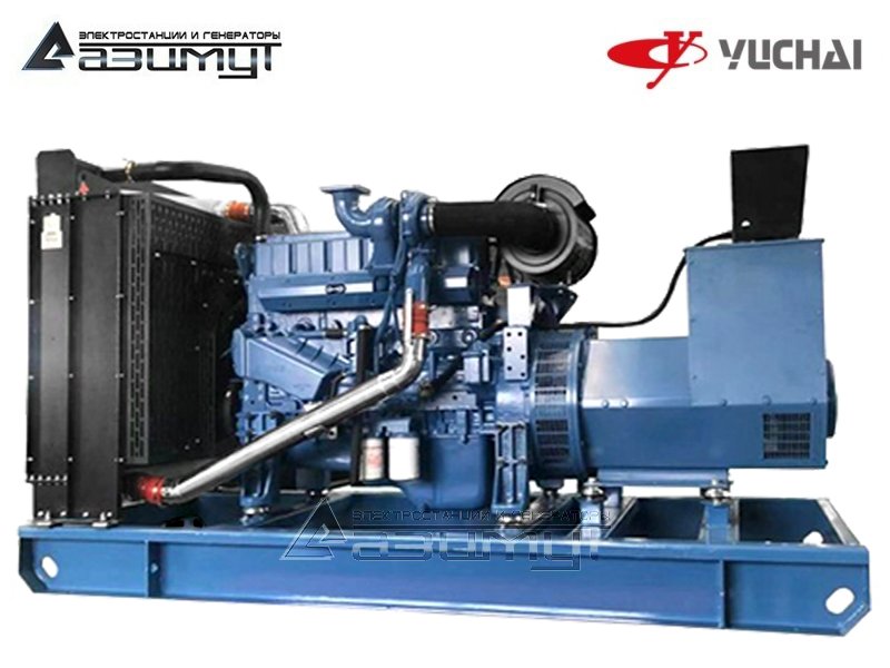 Дизельный генератор АД-450С-Т400-1РМ26 Yuchai мощностью 450 кВт открытого исполнения