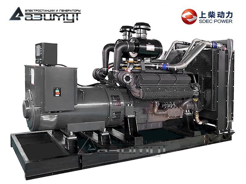 Дизельный генератор АД-450С-Т400-1РМ5 SDEC мощностью 450 кВт (380 В) открытого исполнения