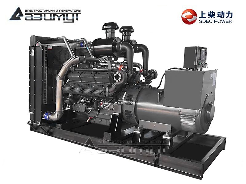 Дизельный генератор АД-450С-Т400-2РМ5 SDEC мощностью 450 кВт (380 В) открытого исполнения с автозапуском (АВР)