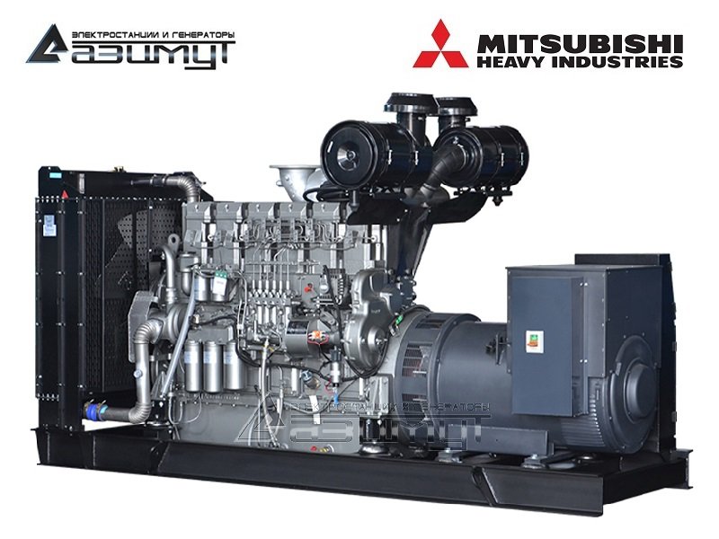 Дизель генератор 500 кВт Mitsubishi АД-500С-Т400-2РМ8 с АВР