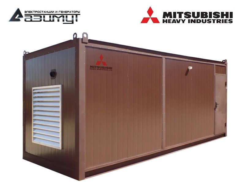 Дизель генератор АД-500С-Т400-1РНМ8C Mitsubishi-SME мощностью 500 кВт в контейнере