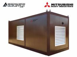 Дизель генератор АД-500С-Т400-1РНМ8 Mitsubishi мощностью 500 кВт в контейнере