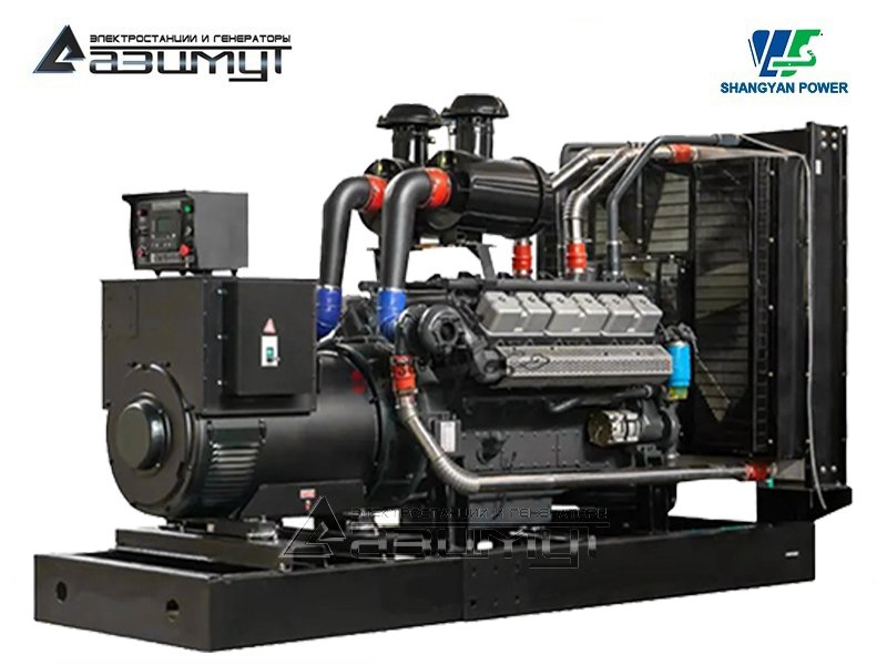 Дизельный генератор АД-550С-Т400-1РМ16 Shangyan мощностью 550 кВт открытого исполнения
