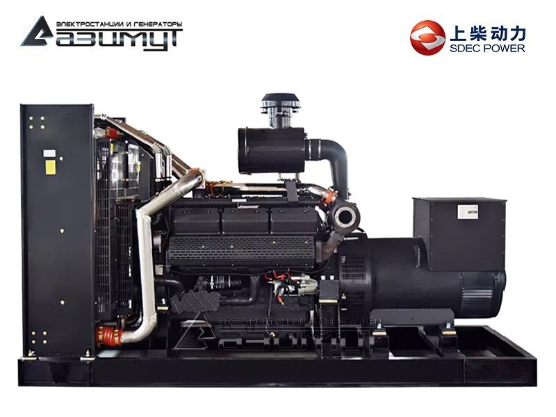 Дизельный генератор АД-550С-Т400-2РМ5 SDEC мощностью 550 кВт (380 В) открытого исполнения с автозапуском (АВР)