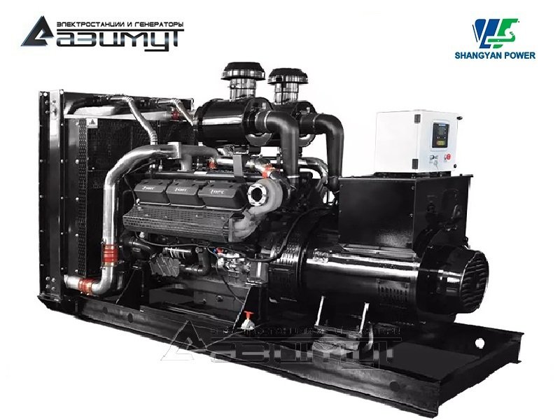 Дизельный генератор АД-580С-Т400-1РМ16 Shangyan мощностью 580 кВт открытого исполнения