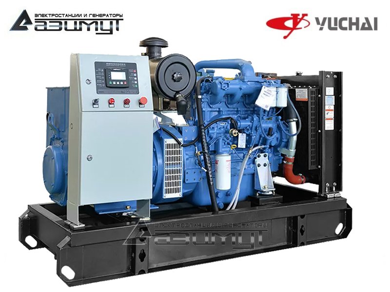 Дизельный генератор АД-60С-Т400-1РМ26 Yuchai мощностью 60 кВт (380 В) открытого исполнения
