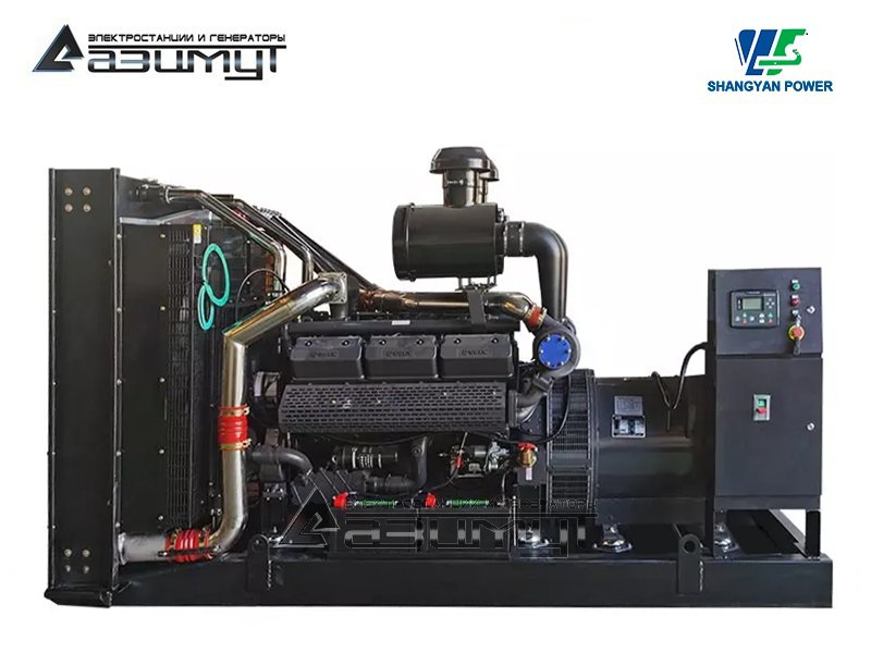 Дизельный генератор АД-600С-Т400-1РМ16 Shangyan мощностью 600 кВт открытого исполнения