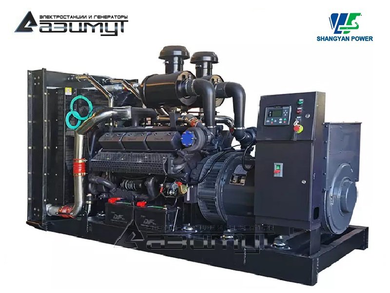Дизельный генератор АД-600С-Т400-2РМ16 Shangyan мощностью 600 кВт открытого исполнения с автозапуском (АВР)