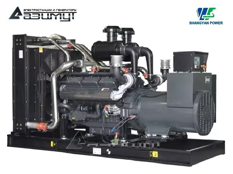 Дизельный генератор АД-630С-Т400-1РМ16 Shangyan мощностью 630 кВт открытого исполнения