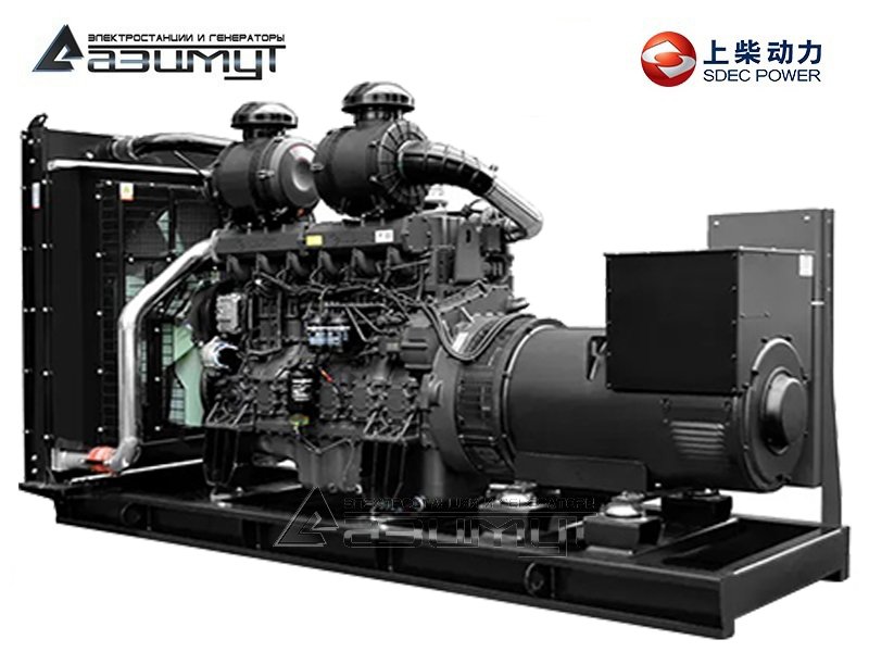 Дизельный генератор АД-630С-Т400-1РМ5 SDEC мощностью 630 кВт (380 В) открытого исполнения