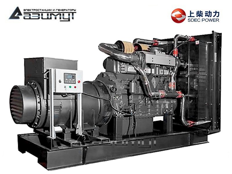 Дизельный генератор АД-640С-Т400-1РМ5 SDEC мощностью 640 кВт (380 В) открытого исполнения