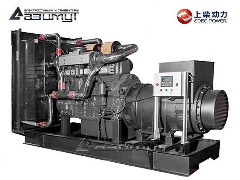 Дизельный генератор АД-640С-Т400-2РМ5 SDEC мощностью 640 кВт (380 В) открытого исполнения с автозапуском (АВР)