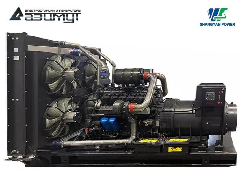 Дизельный генератор АД-720С-Т400-2РМ16 Shangyan мощностью 720 кВт открытого исполнения с автозапуском (АВР)
