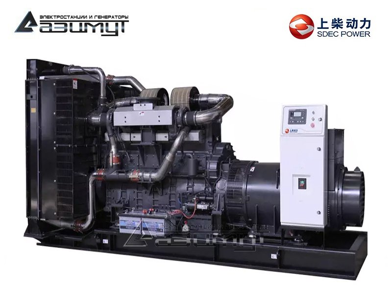 Дизельный генератор АД-720С-Т400-1РМ5 SDEC мощностью 720 кВт (380 В) открытого исполнения