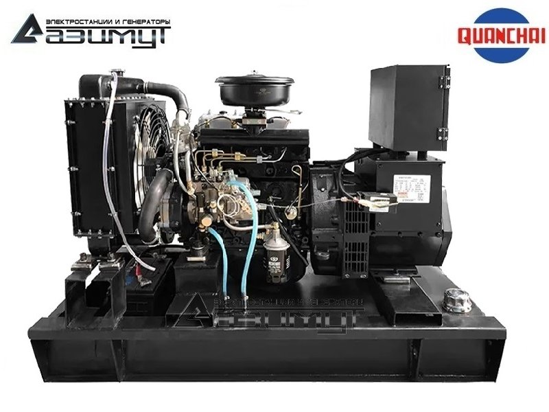 Дизельный генератор АД-8С-Т400-1РМ5 Quanchai мощностью 8 кВт (380 В) открытого исполнения
