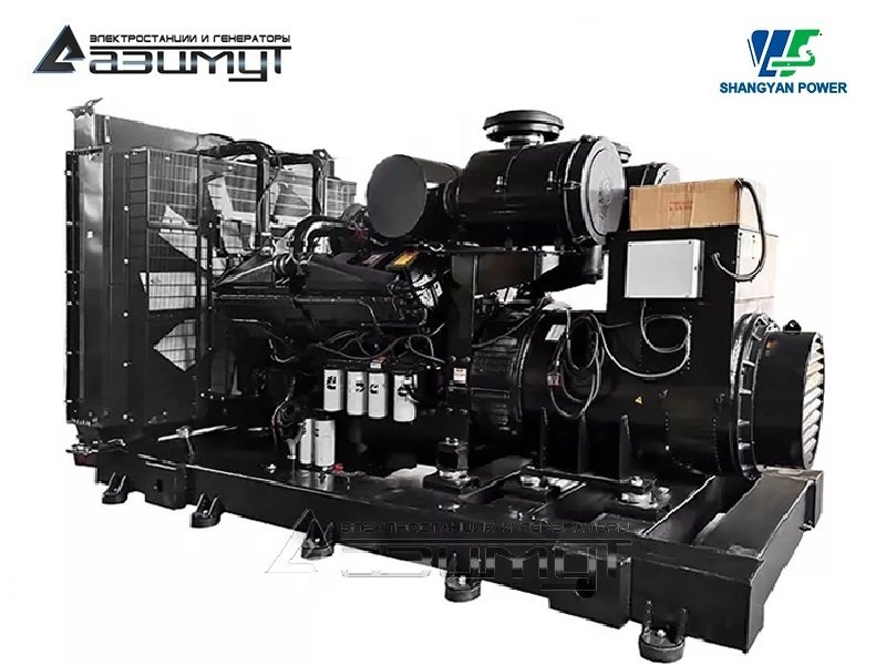 Дизельный генератор АД-800С-Т400-1РМ16 Shangyan мощностью 800 кВт открытого исполнения