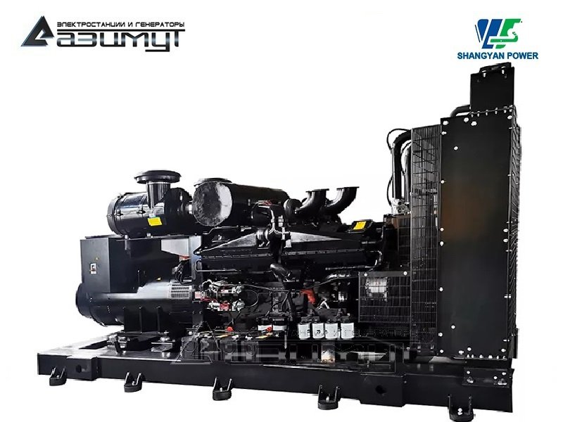 Дизельный генератор АД-900С-Т400-1РМ16 Shangyan мощностью 900 кВт открытого исполнения