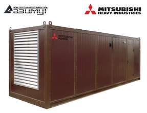 Дизель генератор АД-800С-Т400-1РНМ8 Mitsubishi мощностью 800 кВт в контейнере