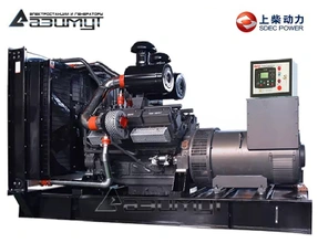 Дизельный генератор АД-400С-Т400-2РМ5 SDEC мощностью 400 кВт (380 В) открытого исполнения с автозапуском (АВР)