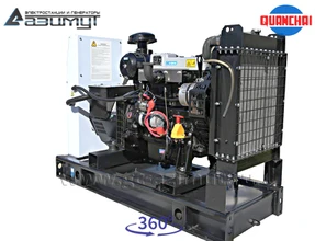 Трехфазный дизельный генератор 10 кВт (380 В) серии «Проф» Quanchai <br>АД-10С-Т400-1РM5 (1500 об/мин)