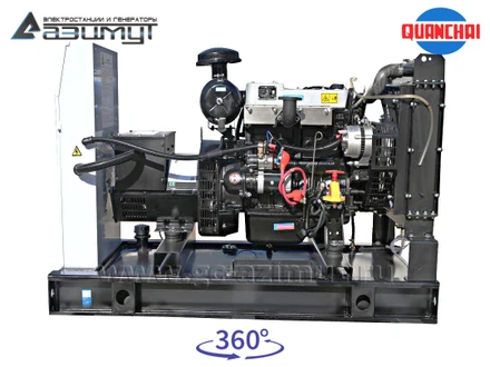 Трехфазный дизельный генератор 10 кВт (380 В) с автозапуском серии «Проф» Quanchai <br>АД-10С-Т400-2РM5 (1500 об/мин)